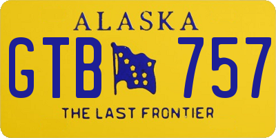 AK license plate GTB757