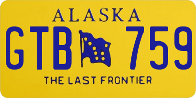 AK license plate GTB759