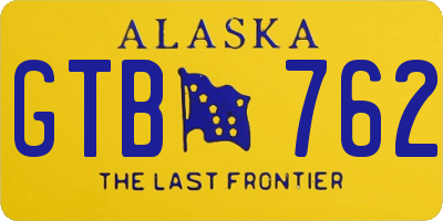 AK license plate GTB762