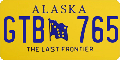 AK license plate GTB765