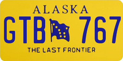 AK license plate GTB767