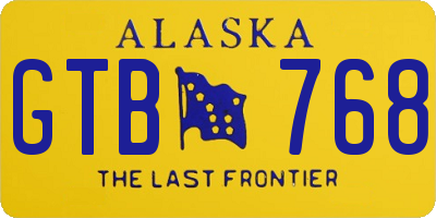 AK license plate GTB768