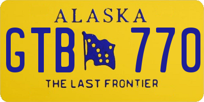 AK license plate GTB770