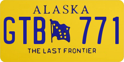 AK license plate GTB771