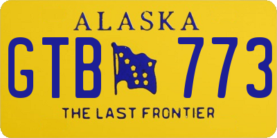 AK license plate GTB773