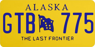 AK license plate GTB775