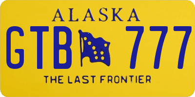 AK license plate GTB777