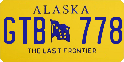 AK license plate GTB778