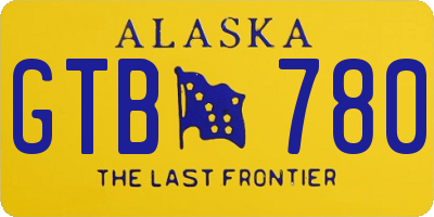 AK license plate GTB780