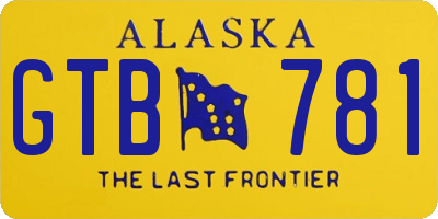 AK license plate GTB781