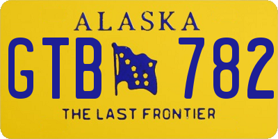 AK license plate GTB782