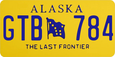 AK license plate GTB784