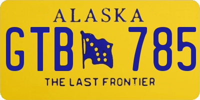 AK license plate GTB785