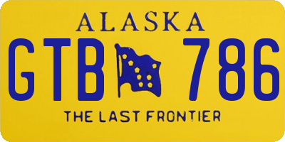 AK license plate GTB786