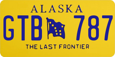 AK license plate GTB787