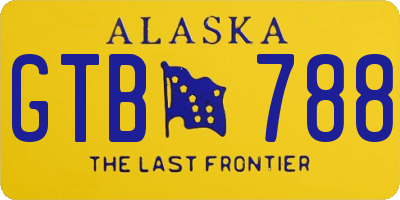 AK license plate GTB788