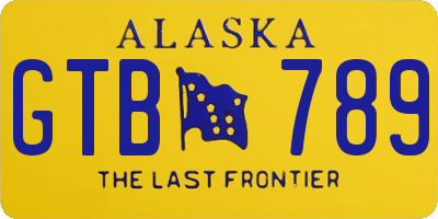 AK license plate GTB789