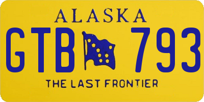 AK license plate GTB793