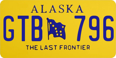 AK license plate GTB796