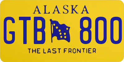 AK license plate GTB800