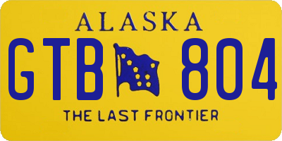 AK license plate GTB804