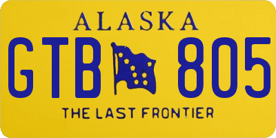 AK license plate GTB805