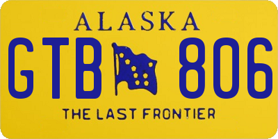 AK license plate GTB806