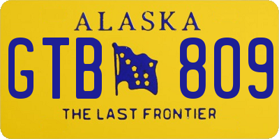 AK license plate GTB809