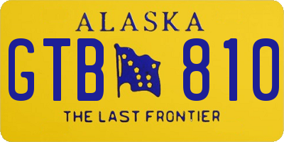 AK license plate GTB810