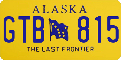 AK license plate GTB815