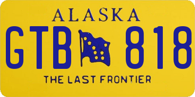 AK license plate GTB818