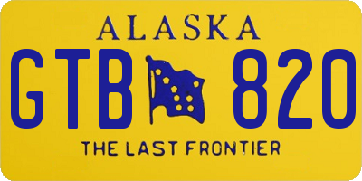 AK license plate GTB820