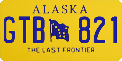 AK license plate GTB821