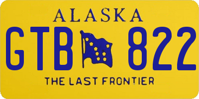 AK license plate GTB822