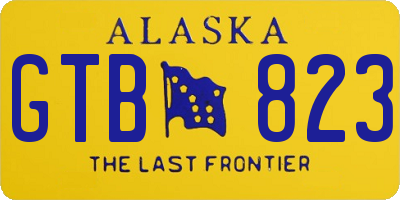 AK license plate GTB823