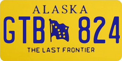 AK license plate GTB824