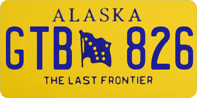 AK license plate GTB826