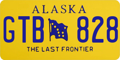 AK license plate GTB828