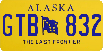 AK license plate GTB832