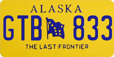 AK license plate GTB833