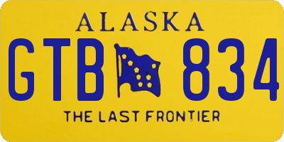 AK license plate GTB834