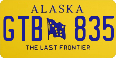 AK license plate GTB835