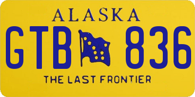 AK license plate GTB836