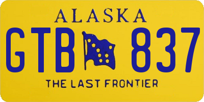 AK license plate GTB837