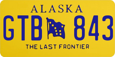 AK license plate GTB843