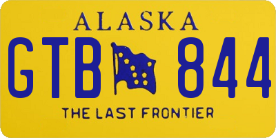 AK license plate GTB844