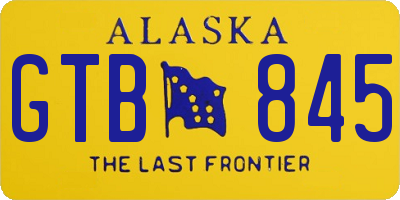 AK license plate GTB845