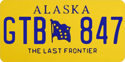 AK license plate GTB847