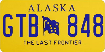 AK license plate GTB848