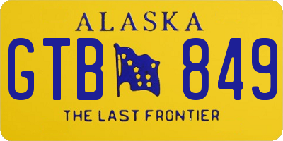 AK license plate GTB849